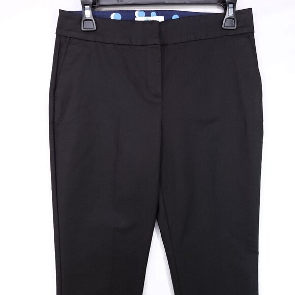 Boden Dress Pants Womens 6 Regular Straight Leg Pockets Slit Hem Black - Picture 4 of 15